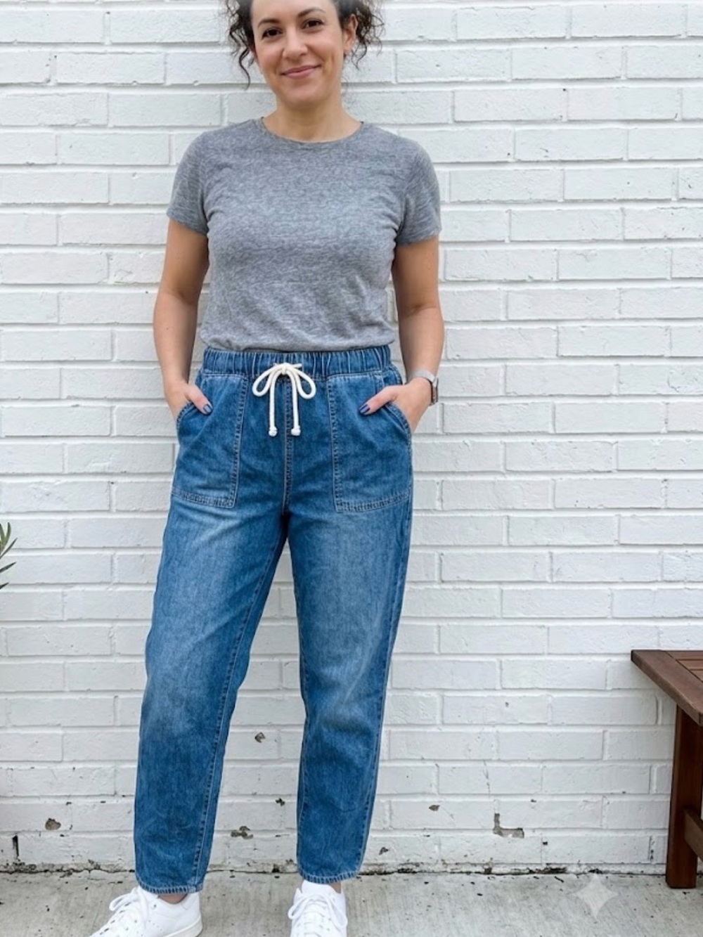 SO High Rise Denim Joggers Size 9 / 29W 100% Cotton Utility Pocket Jeans
